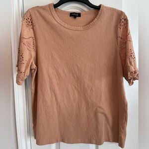 Rollee Blouse with Eyelet Sleeves, M